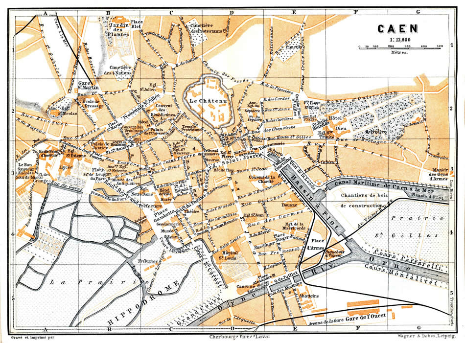 Caen map 1899