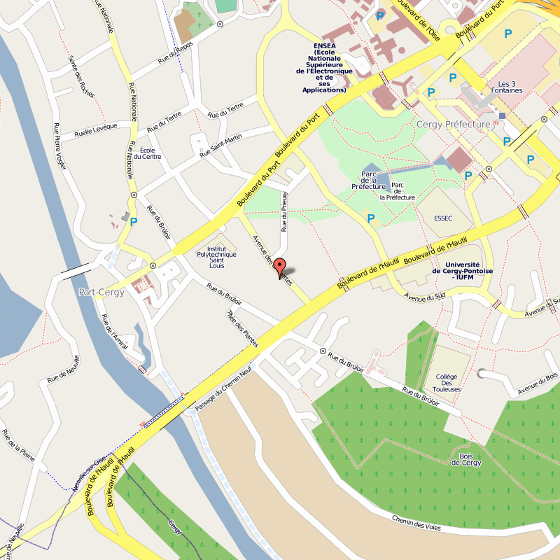 Cergy city map