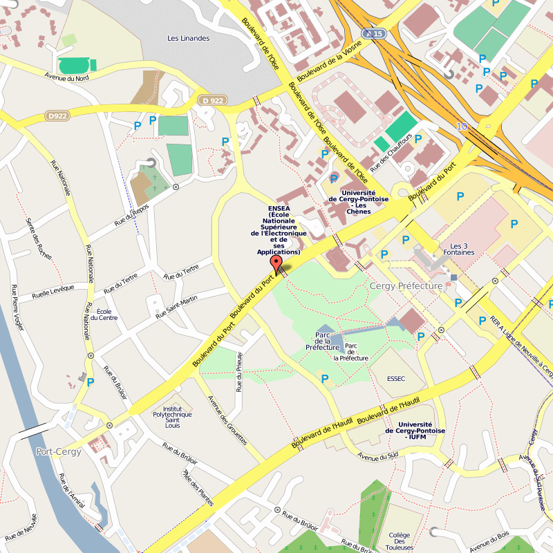 Cergy downtown map