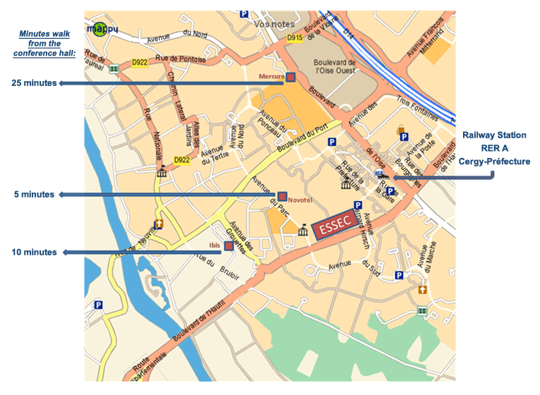 Cergy street map