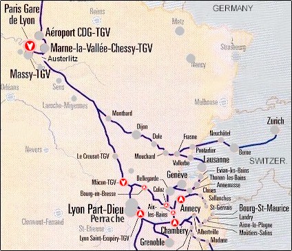 Chambery tgv map