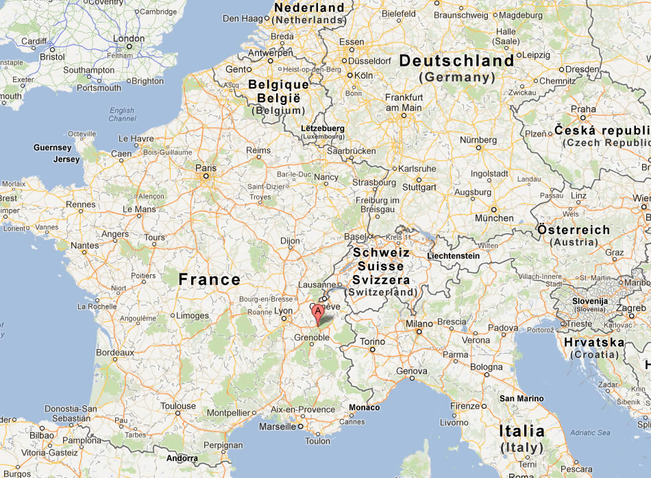 map of Chambery france