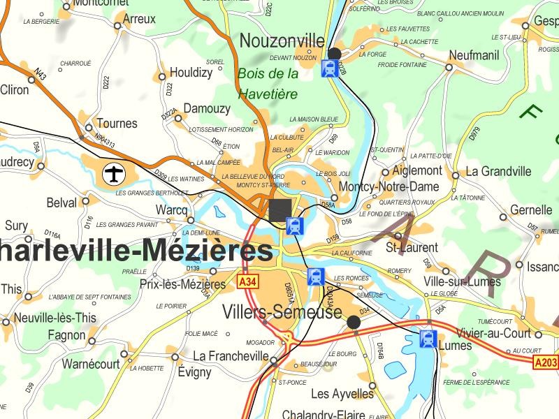 Charleville Mezieres area map