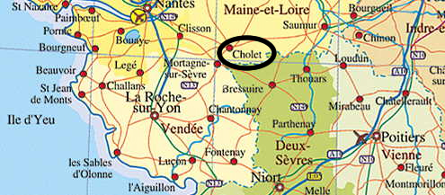 Cholet area map