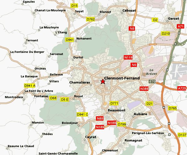 clermont ferrand map