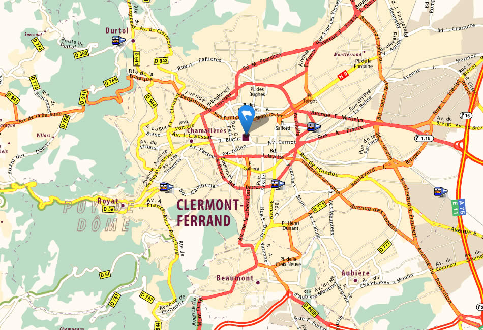 map of clermont ferrand
