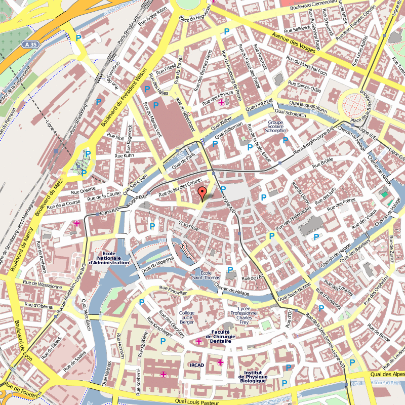 Colmar city center map
