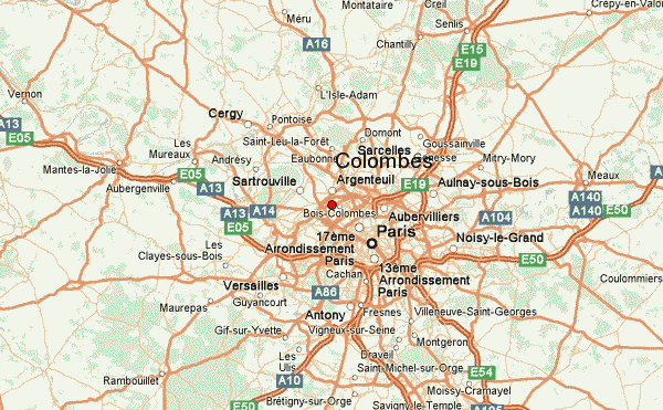 Colombes paris map