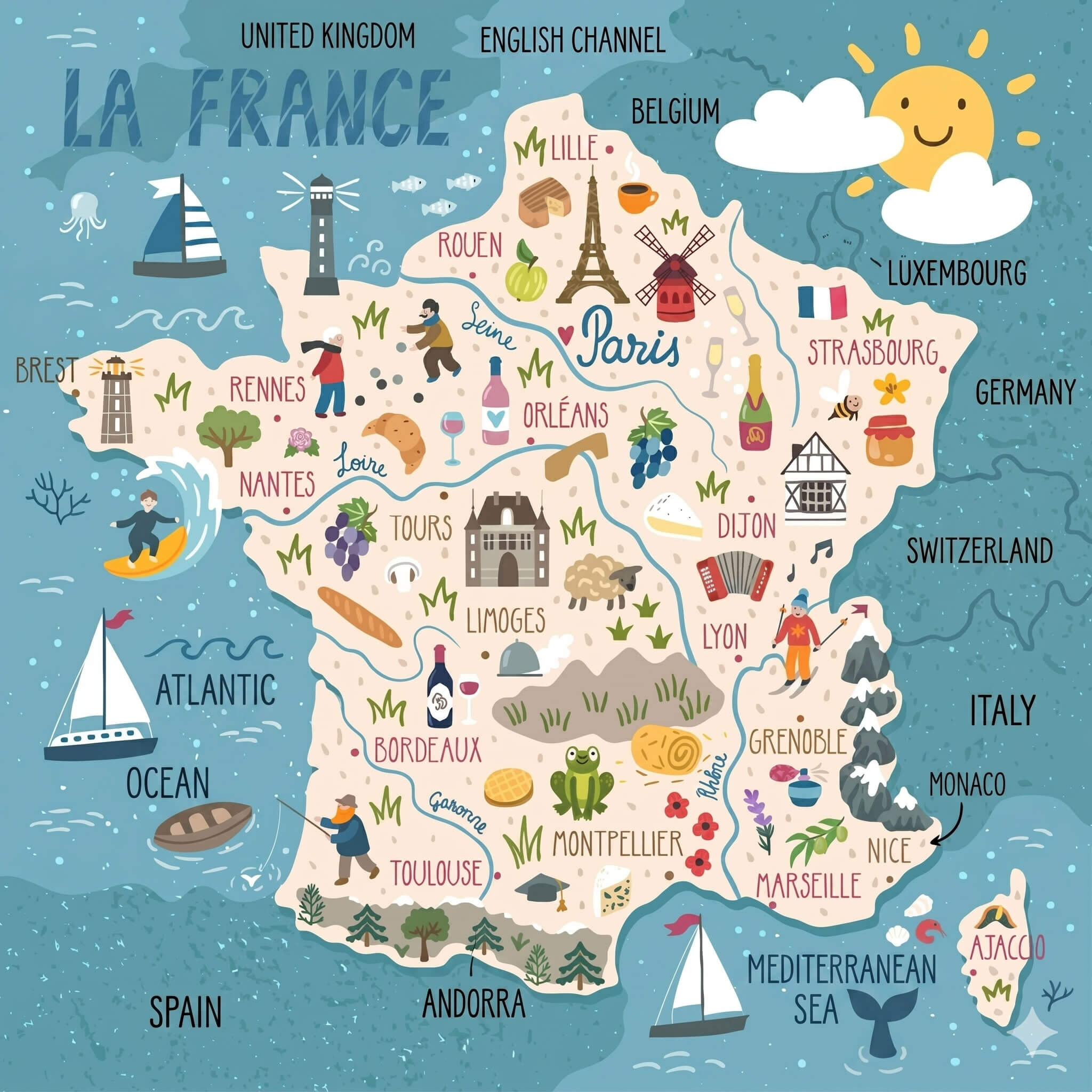 France tourism map