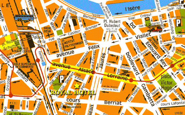 Grenoble street map