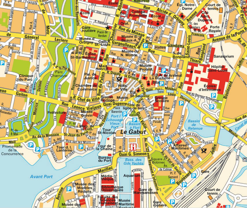 La Rochelle city center map