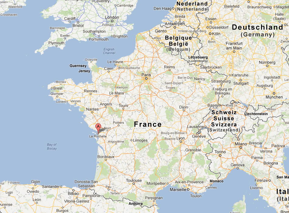 map of La Rochelle france