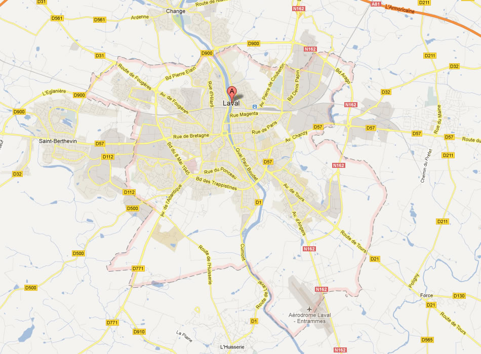 map of Laval