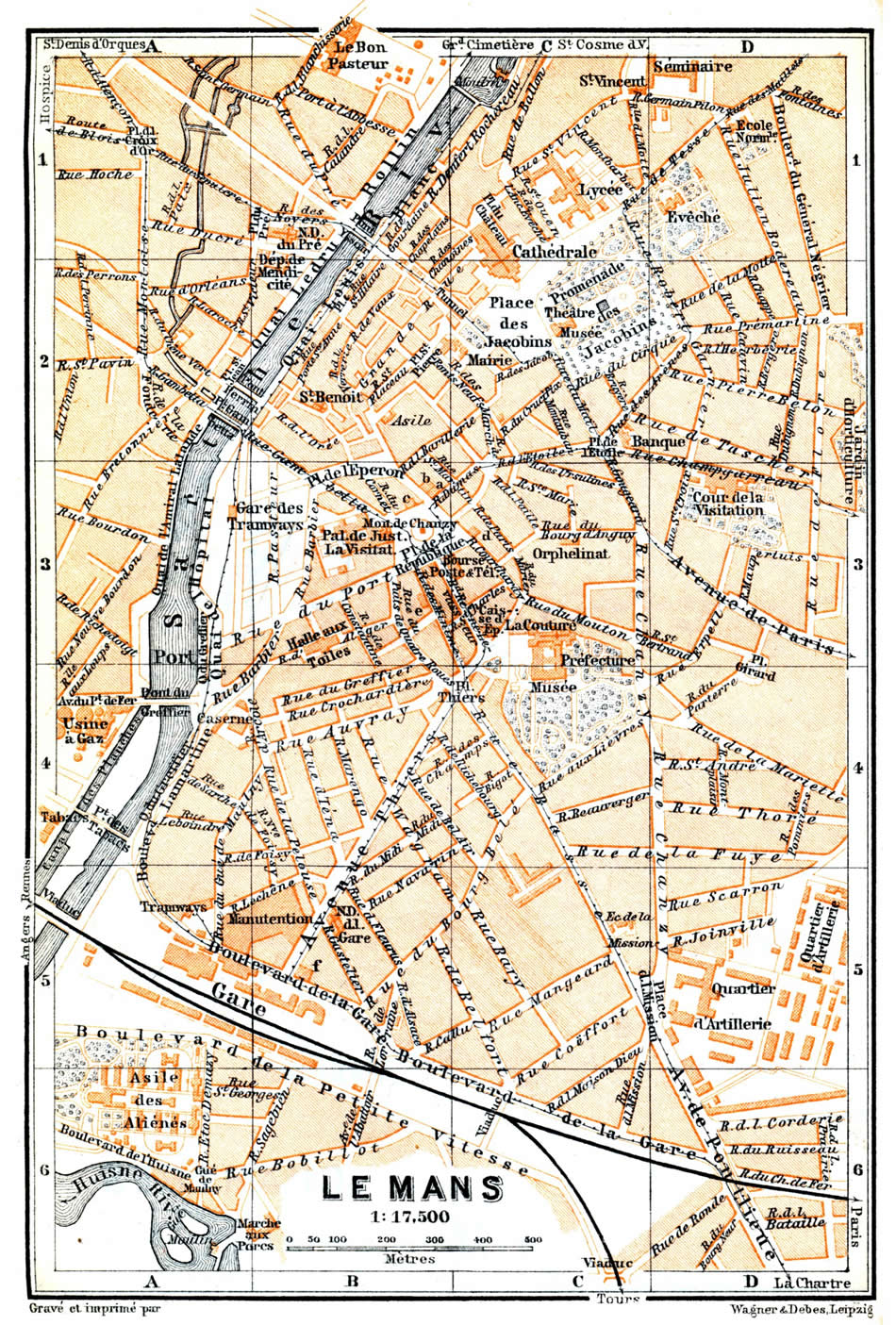 Le Mans Map and Le Mans Satellite Image