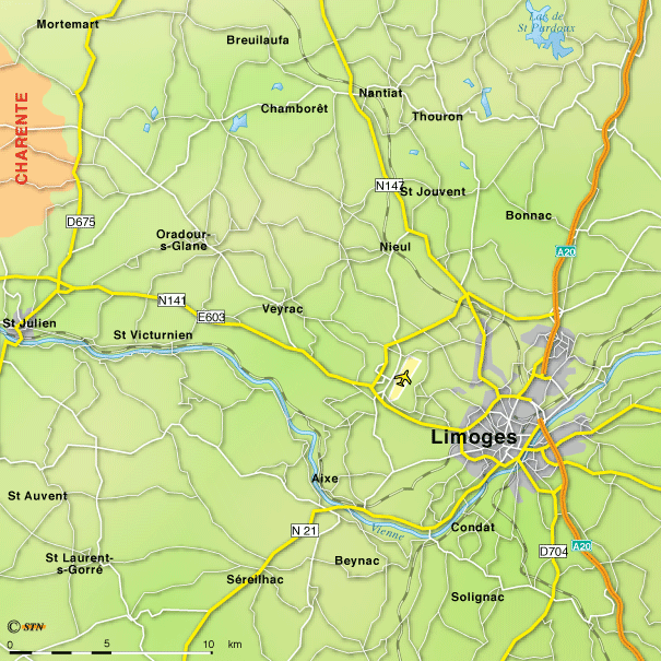 Limoges city map