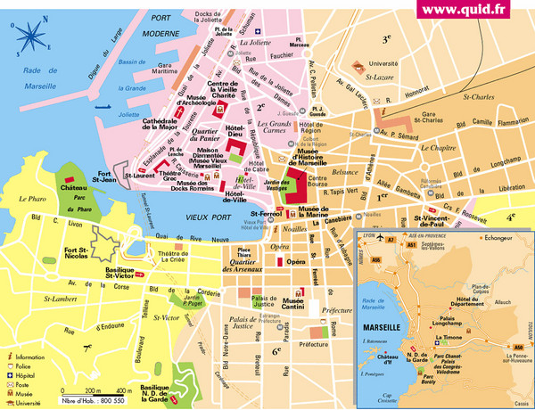 Marseille Tourist Map