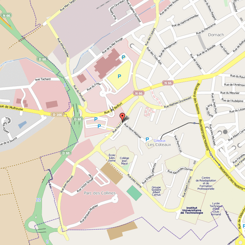 Mulhouse city map