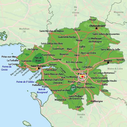 Nantes province map