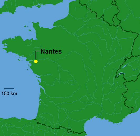 france Nantes map