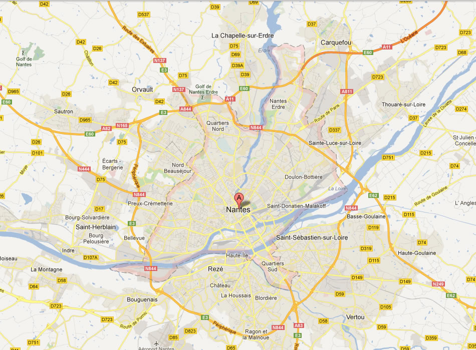 map of Nantes
