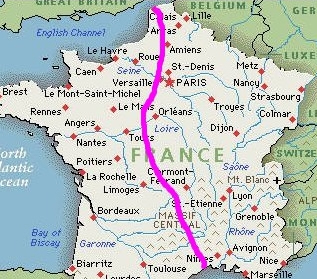 france Nimes map