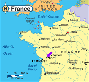 france Niort map