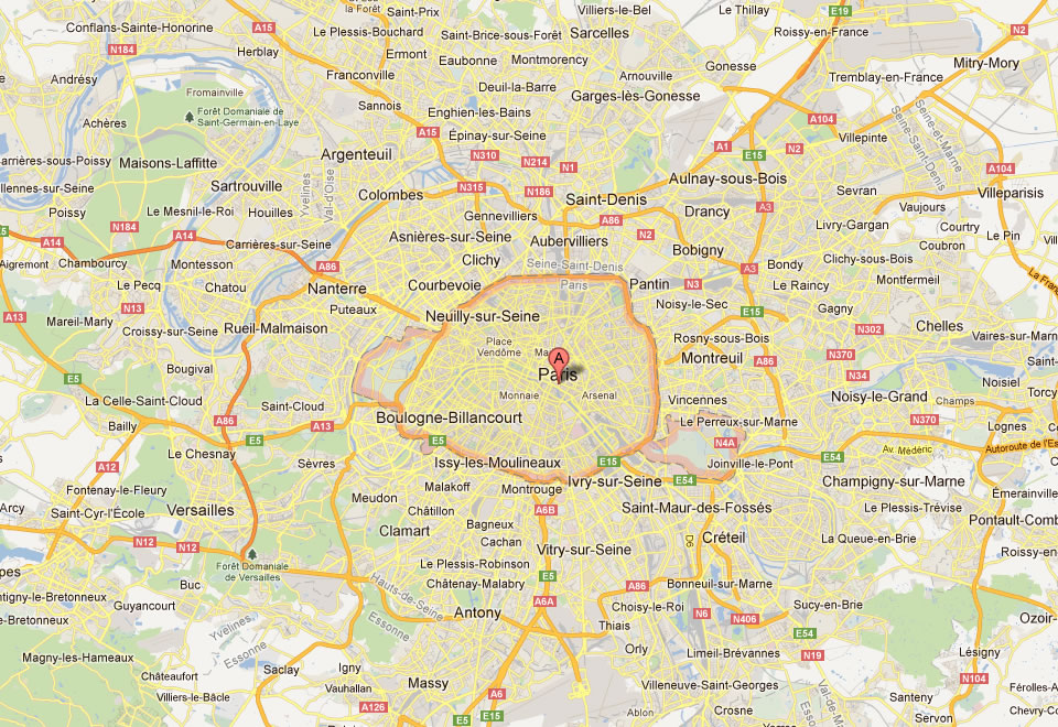 Paris Map And Paris Satellite Image Paris Map And Paris Satellite Image