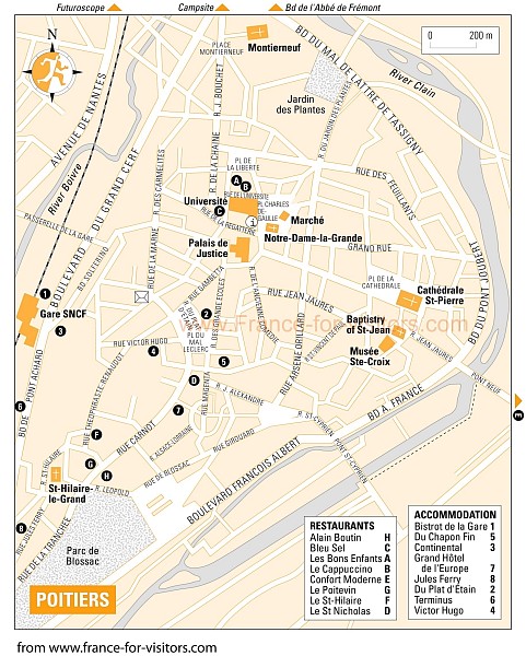 Poitiers Map France