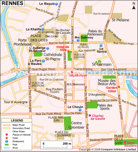 rennes city map