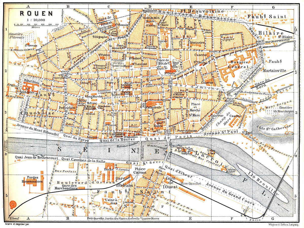 Rouen map 1899