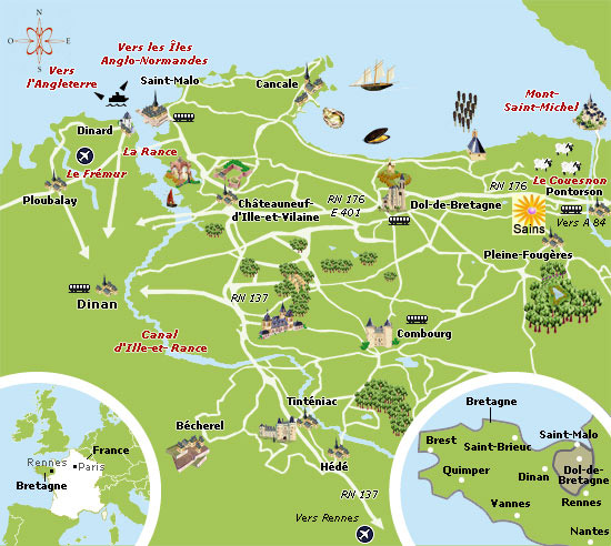 Saint Malo tourist map