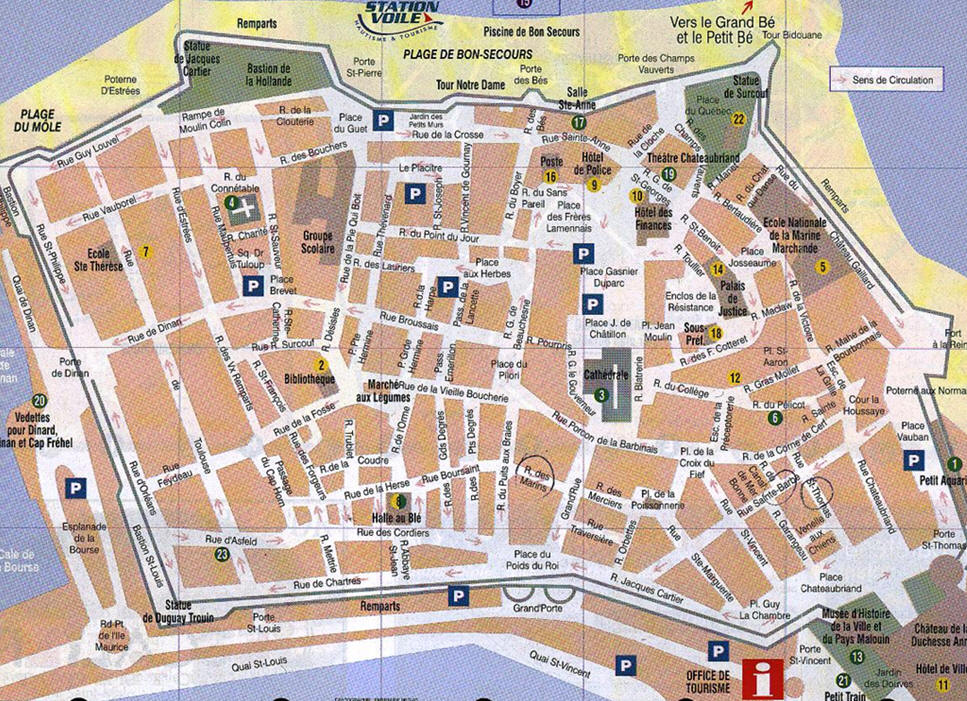 Saint Malo city map