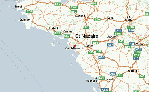 Saint Nazaire map