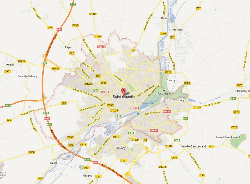 map of Saint Quentin