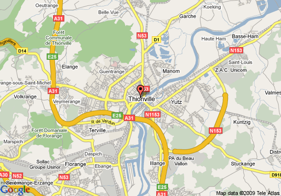 Thionville city map
