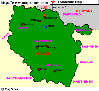 Thionville province map