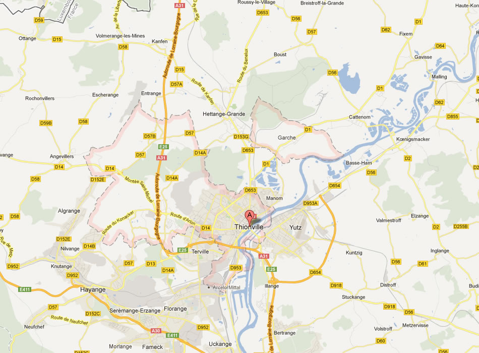 map of Thionville