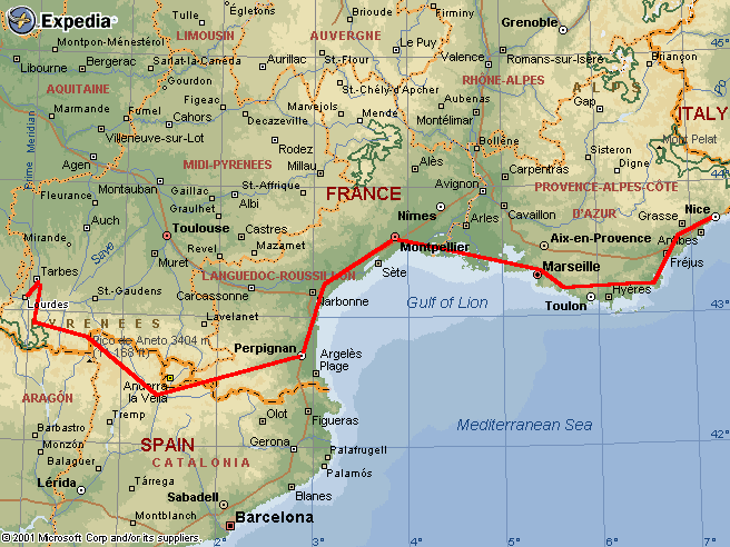 Toulon south france map
