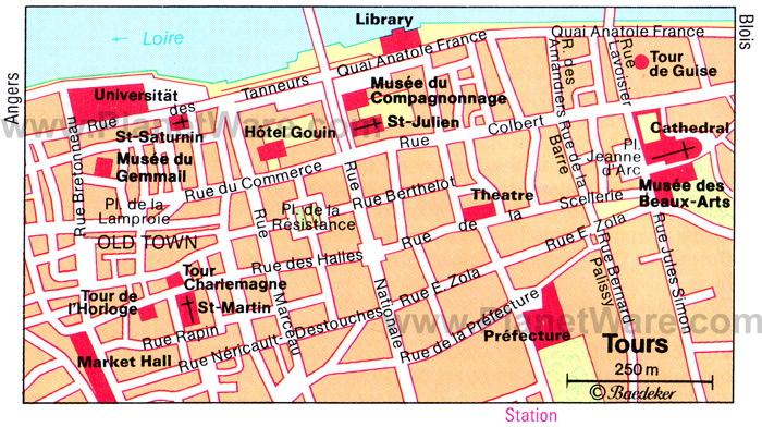 tours france city map