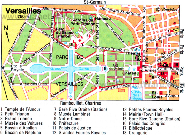 Versailles city map