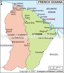 french guiana map