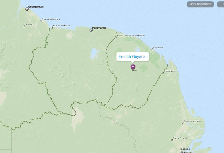 map of french guiana