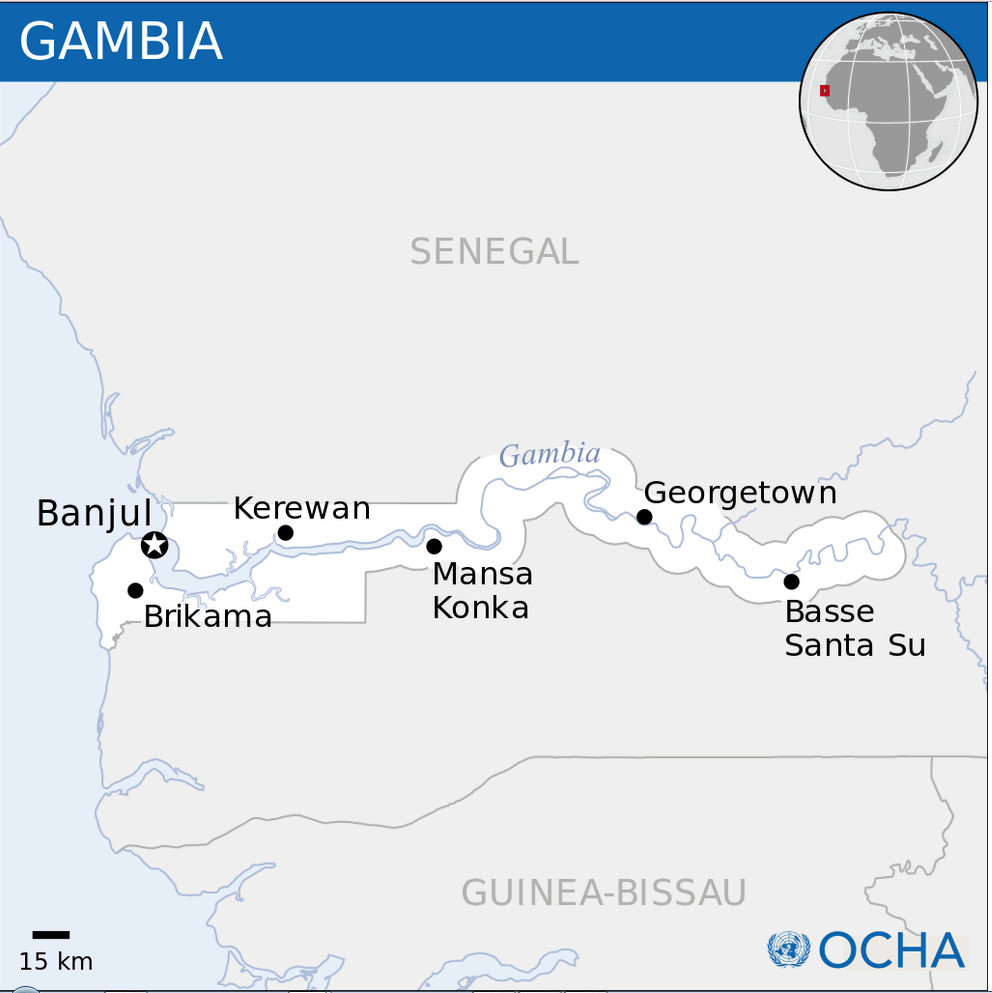gambia location map