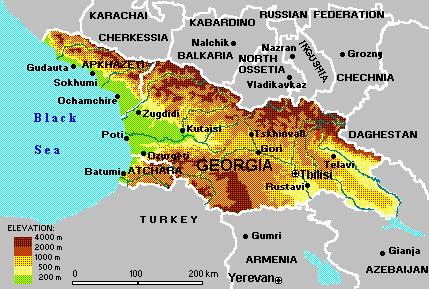 georgia physical map