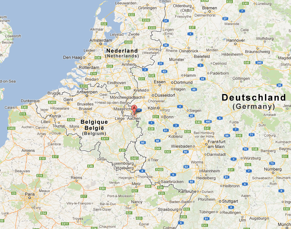 map of Aachen germany