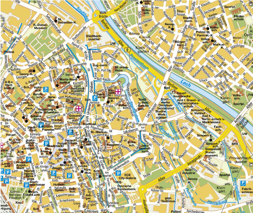 Augsburg map