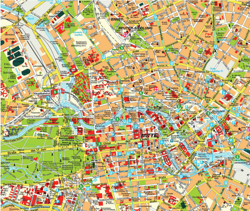 Berlin Map and Berlin Satellite Image