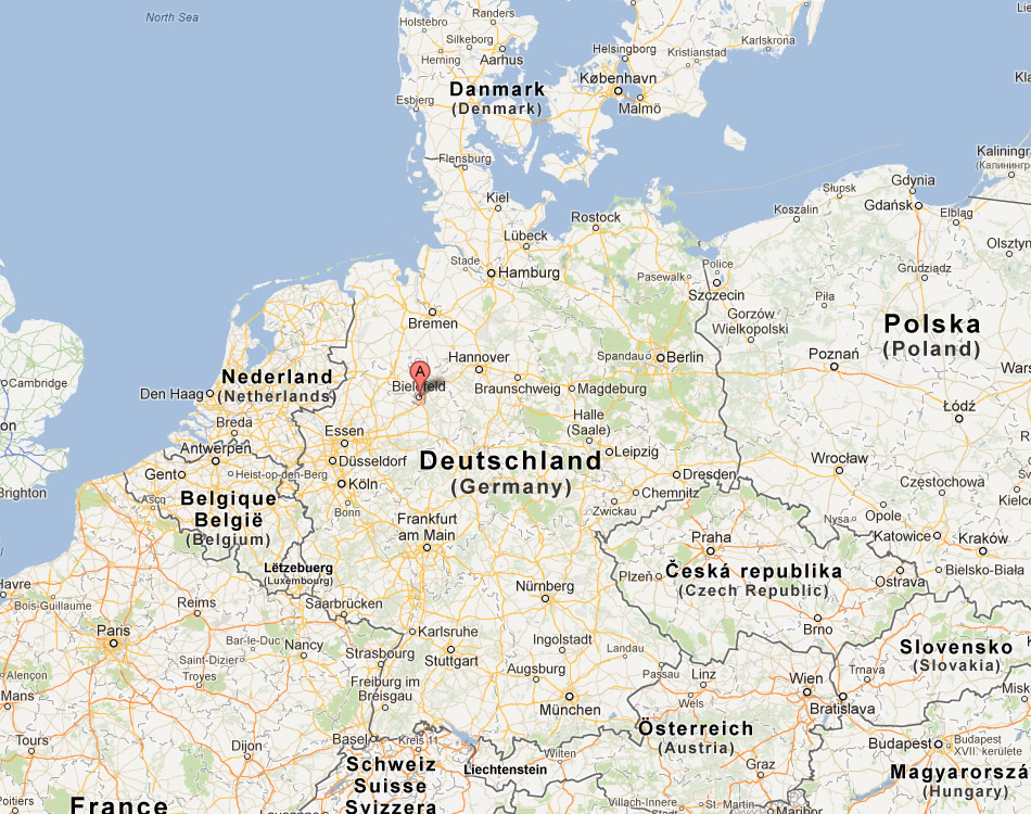 map of Bielefeld germany