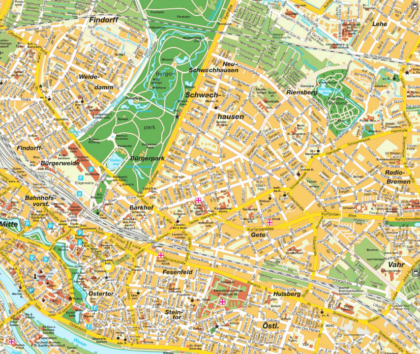 bremen city center map