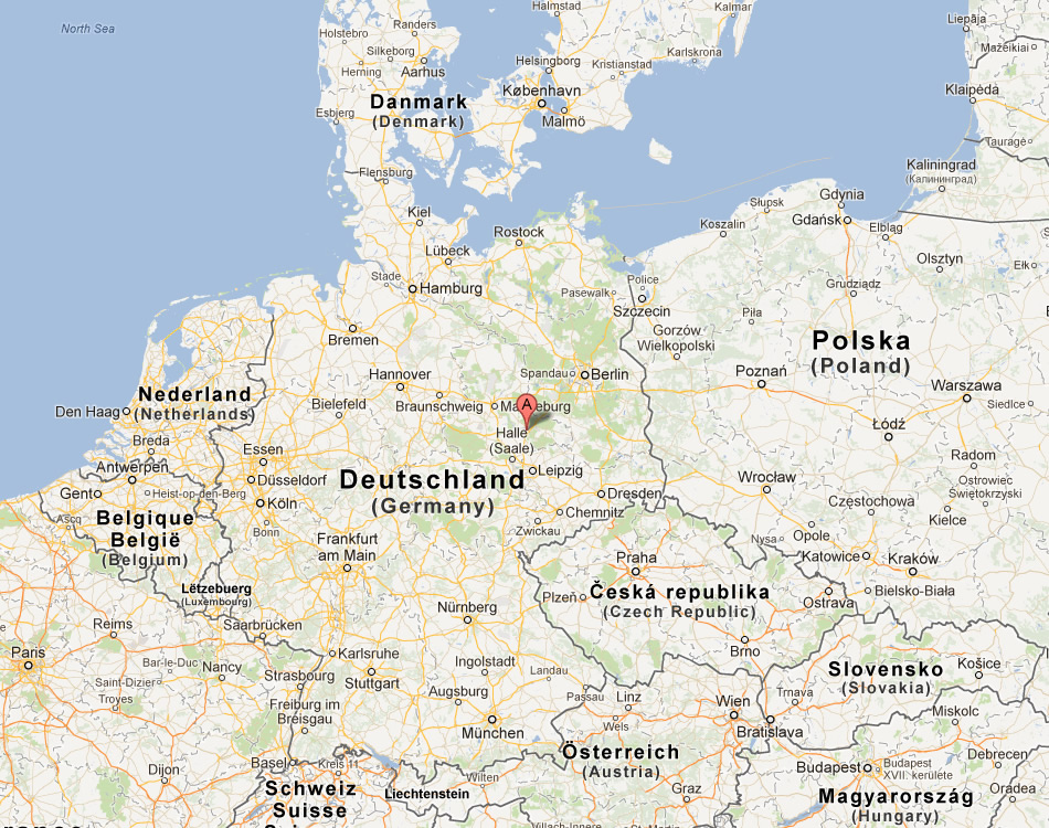 map of Dessau germany